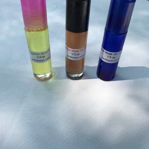 Egyptian Musk Fragrance Oil 1/3 oz Bundle of 3 (1Regular,1 Classic1 Red )